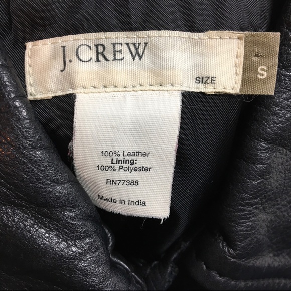 J. Crew Women’s Classic Black Small Leather Jacket - Picture 8 of 8